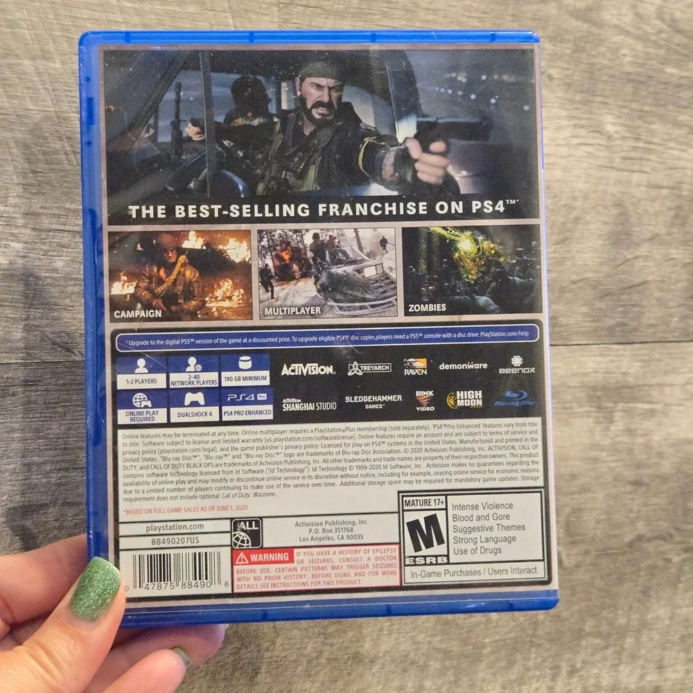 Call of Duty Black Ops Cold War Sony PS4 PlayStation 4 Video Game Activision